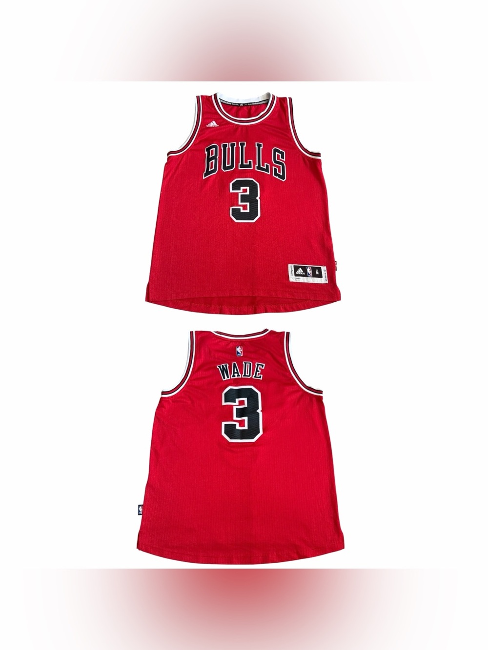 Dwayne Wade #3 Chicago Bulls Swingman NBA Basketball Jersey Sz M Red Adidas EUC